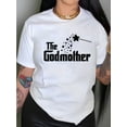 thumbnail image 1 of The Godmother Printed Girls T-shirt Pattern Loose Spring Summer Casual Short Sleeve Tops for Women, 1 of 6