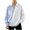 15#White, variant on Men's Patchwork Striped Placket Shirts Long Sleeve Fashion Blouse