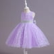 thumbnail image 4 of Vestido Para Niñas, Ropa Para Niñas, Vestido Para Niños, Vestido De Princesa Sin Mangas, Pajarita, Flores De Encaje, Vestido De Malla, Vestido Con Mechones Morado Odeerbi  LM103-2269, 4 of 9