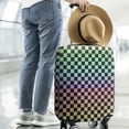 thumbnail image 2 of Gradient Color Checkered Pattern Luggage Cover Fashion Suitcase Cover Baggage Covers Fit 25-28 Inch Luggage (Go Travel), 2 of 4