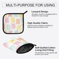 thumbnail image 3 of Yayeee Oven Mitts and Pot Holder Set of 4 Heat Resistant Kitchen Gloves Baking Hot Pad, Cute Gummy Bears Pattern, 3 of 5