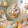thumbnail image 5 of POLISE Spaces Bunny in Teacup with Flowers 2D Acrylic Easter Ornament for Tree, Wall or Shelf, Pastel Egg & Floral Design, Spring Home Decor & Gift for Collectors, 5 of 6