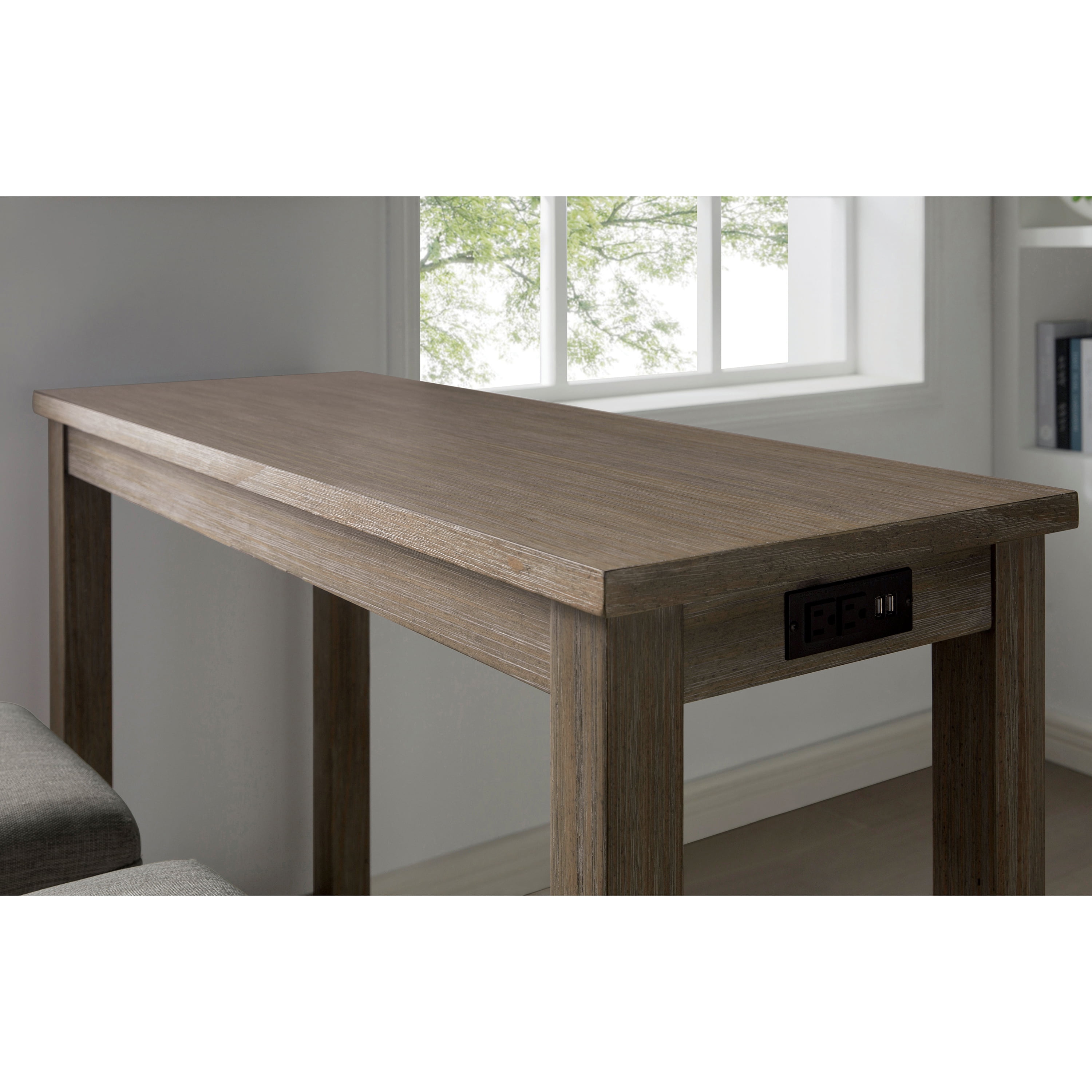 Furniture of America Rockland 3-Piece Counter Height Dining Set, Gray