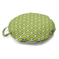 thumbnail image 1 of Yellow and Green Round Floor Cushion with Handle, Bird Feathers Inspired Design, Decorative Pillow for Living Room & Dorms, 18" Round, Yellow Green Vermilion, by Ambesonne, 1 of 4