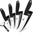 thumbnail image 2 of Ceramic Knife Chef Kitchen Set 4-Piece Fruit Paring Knives with Covers and One Peeler, 2 of 7