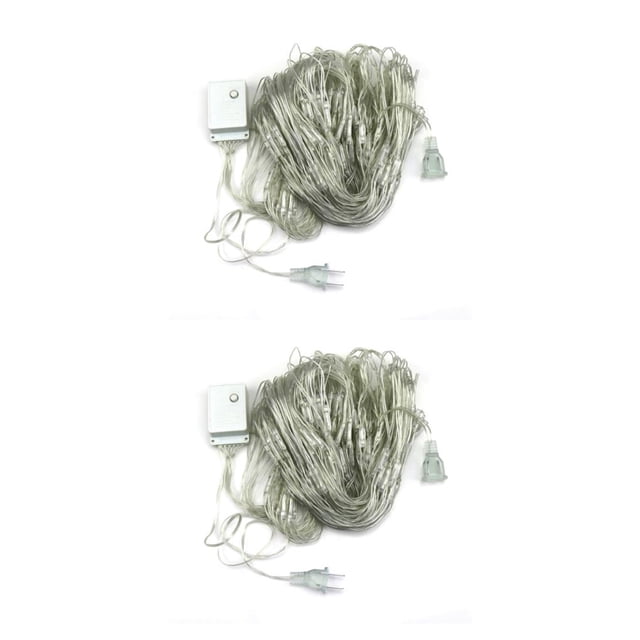 Sidaley Lámparas LED encantadoras Adorno de vacaciones al aire libre Atmósfera impermeable Accesorios de diseño Iluminación Amarillo Enchufe estadounidense, luz 2*3/192 2piezas