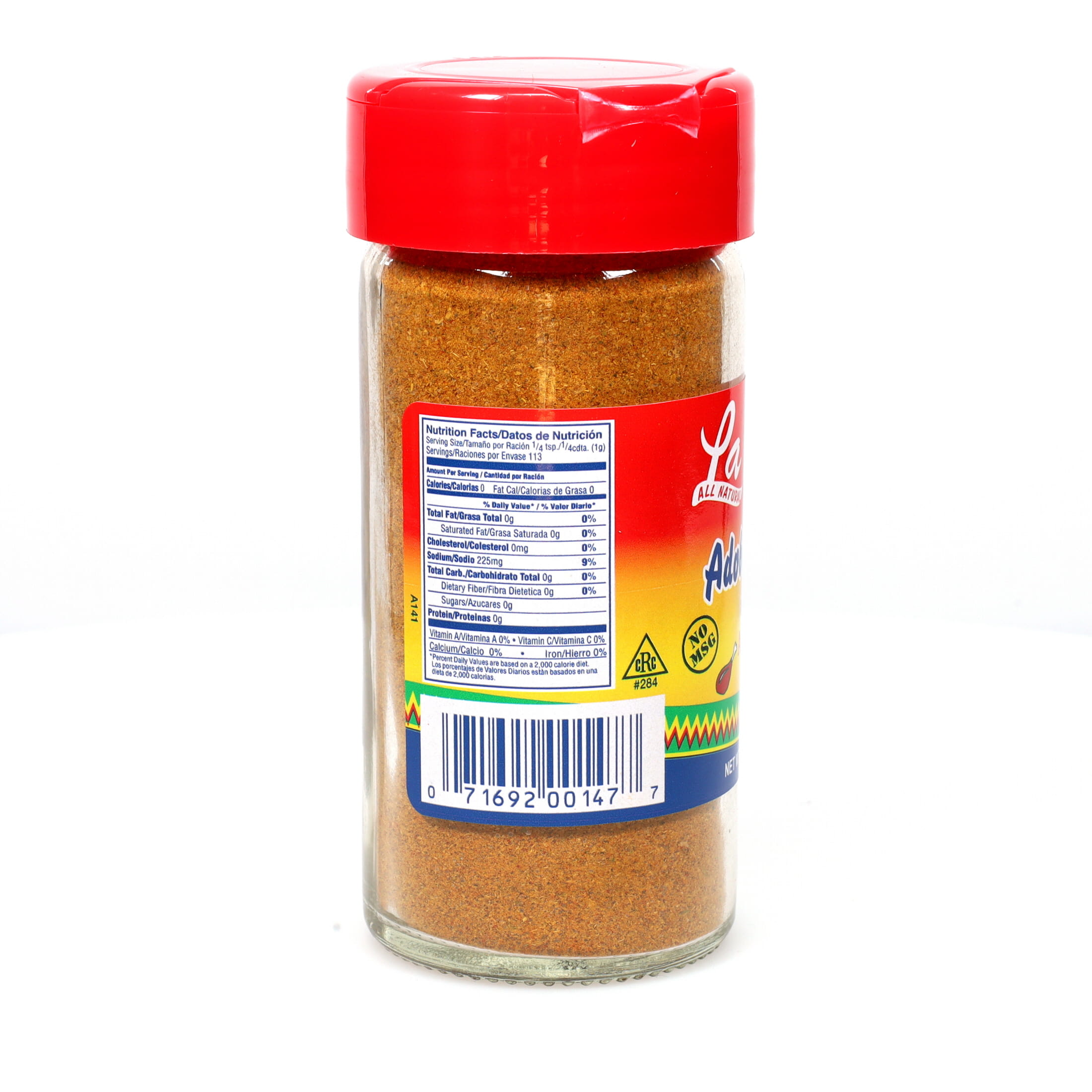 La Criolla Adobo/Sazon Seasoning with No MSG, 8 oz