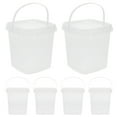thumbnail image 1 of ColoMX 6 piezas de cubo transparente con cubo de comida para tapa para helado té de té fruta de té yogurt 1l, 1 of 8