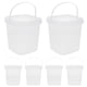 thumbnail image 1 of ColoMX 6 piezas de cubo transparente con cubo de comida para tapa para helado té de té fruta de té yogurt 1l, 1 of 8