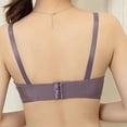 thumbnail image 6 of Gymayou Thin Wireless Bra for Women No Underwire Anti-Sagging Full Figure Bra Breathable Lace Side Support Bras Dark Gray 36, 6 of 8