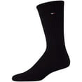 thumbnail image 5 of Men's Tommy Hilfiger 201CR12 Solid Athletic Crew Sock - 6 Pack (Black O/S), 5 of 6