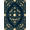 Navy Blue Gold, Pattern 9, variant on ODIKA 8'x10' Washable Area Rug Gothic Moth Design With Botanical Vine Symmetry Accents Witchy Floral Refined for Dining Room, Large Office, Lounge, Non-Slip Chair-Friendly Mat
