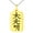 Gold, variant on Stainless Steel Reiki Dai Ko Myo Master Engraved Small Rectangle Dog Tag Charm Pendant Necklace