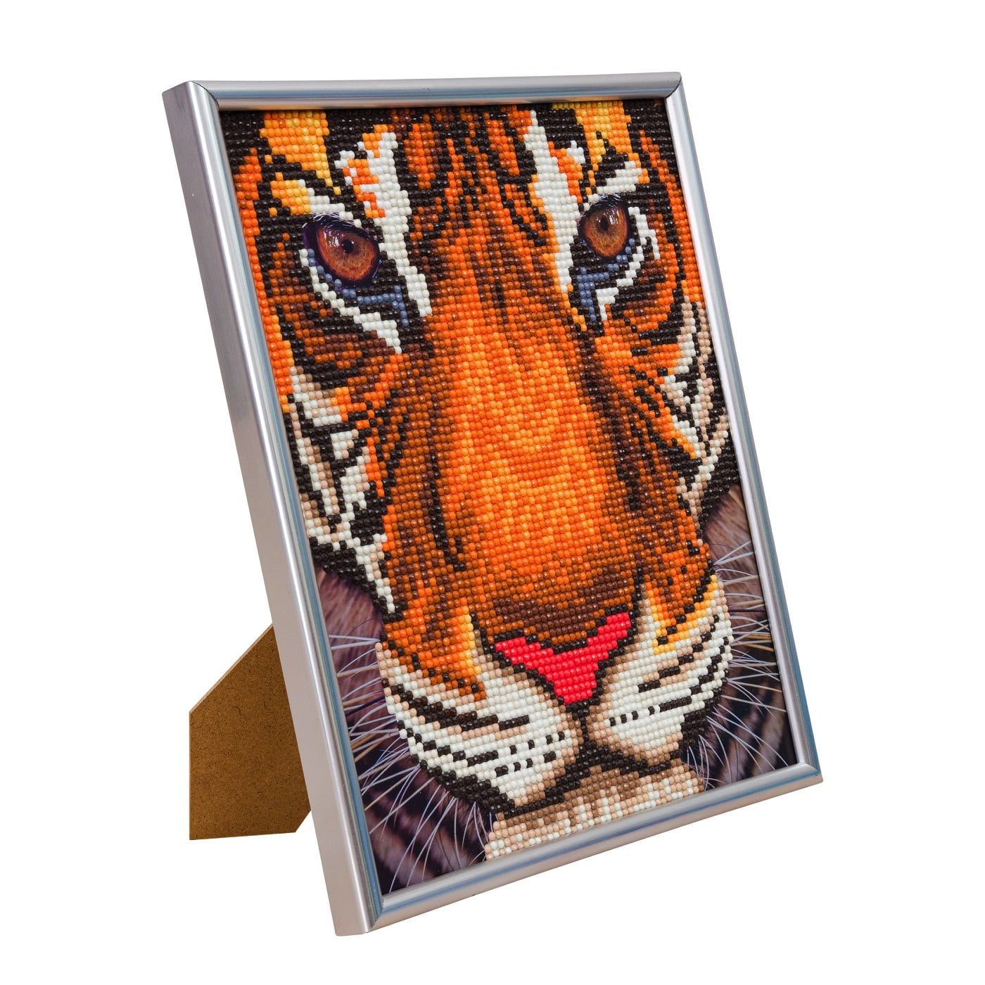 Wooden Crystal Painting Desktop Kit Diamond Art Table Decor (Tiger)