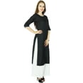 thumbnail image 3 of Bimba Women Summer Rayon Kurta Kurti 3/4 Sleeve Formal Tunic- Custom Clothing, 3 of 6