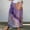 Purple#1, variant on Women's Printed Elastic Waistband Pleated Pocket Skirt With Mid Calf Skirt Orange M