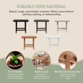 thumbnail image 4 of WestinTrends Ashore Outdoor HDPE 36" Square Patio Dining Table with Umbrella Hole, Teak, 4 of 11
