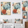 thumbnail image 4 of Designart "Ivory And Azure Chrysanthemum Orchestra" Chrysanthemums Floater Framed Canvas Wall Art, 4 of 5