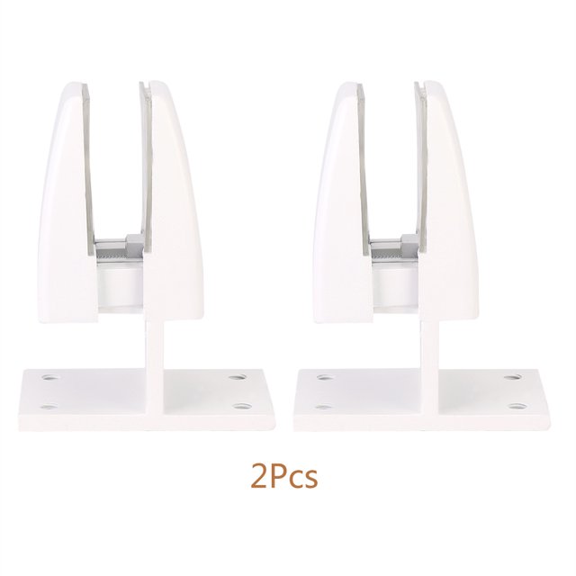 Soporte de clip de abrazadera de vidrio de pie sólido para piso en forma de T Clip de pantalla de mesa (blanco arena)