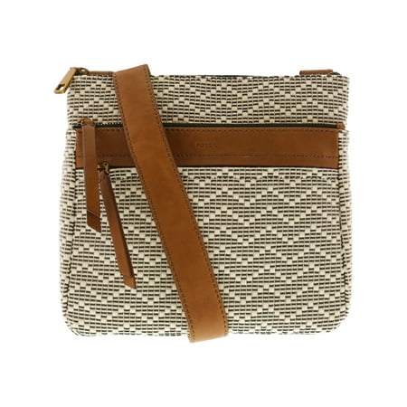 Fossil Women's Corey Crossbody Bag Cotton Cross Body - Neutral Stripe