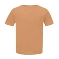 thumbnail image 4 of Tittly Womens T Shirts Women Graphic Tees Plus Size Shirts for Women Plus Size Round Neck Short Sleeve T Shirt For Women; Summer Loose T Shirt Casual Top. Beige, 4 of 5