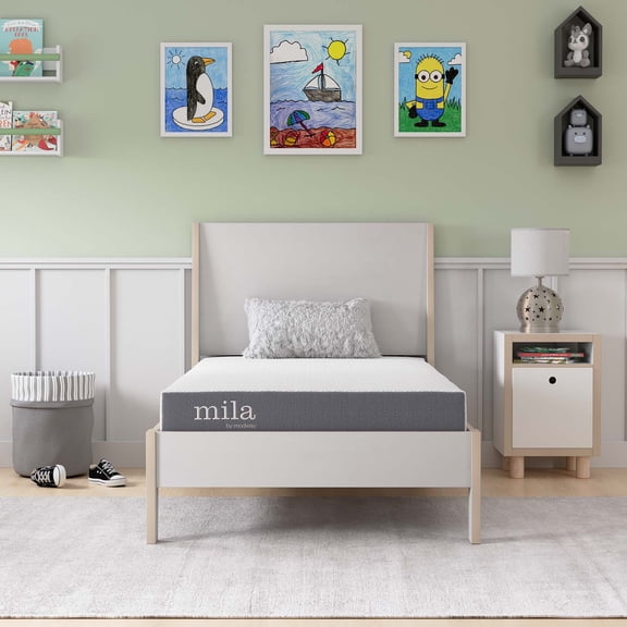 Modway Mila 6" Modern Style Memory Foam Narrow Twin Mattress in White