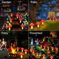 thumbnail image 4 of Nuevas luces solares impermeables mejoradas para decoración al aire libre, 8 modos para jardín, camino, paisaje, patio, Pascua, juego de 6 rojos, 4 of 5