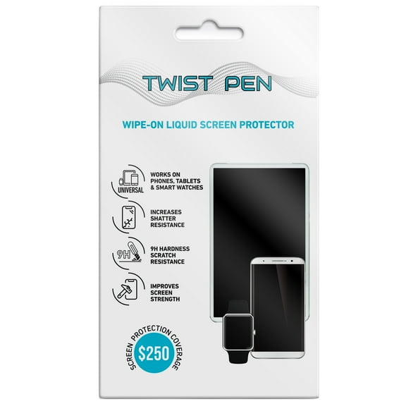 TWIST PEN Liquid Glass Screen Protector with $250 Coverage for All Phones Tablets and Smart Watches