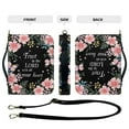 thumbnail image 5 of Kuiaobaty Butterfly Flower Print Bible Cover for Women Men Trust in the Lord Bible Case with Shoulder Strap PU Leather Scripture Bag Carrying Case Tote Bag Christian Bible Study Organizer, L, 5 of 7
