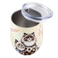 thumbnail image 3 of Happy Mother's Day Proud Ragdoll Mom 12oz Stainless Steel Wine Tumbler Insulated Cup with Lid Cat Lover Kitten Owner Gifts Idea - 03003, 3 of 5