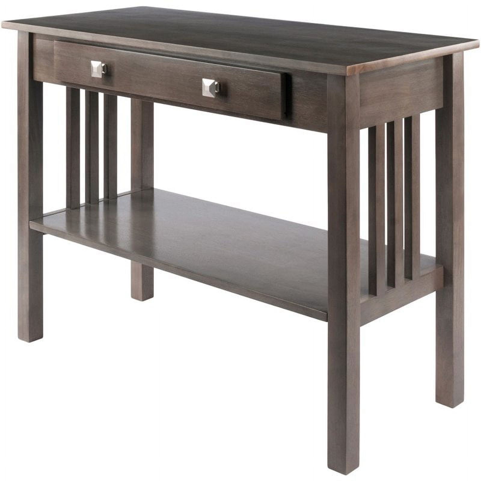 Winsome Camden Transitional Solid Wood Flared Leg Console Table in