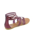 thumbnail image 2 of Bamboo Criss Cross Ankle Strap Back Zipper Flat Sandals, 2 of 5