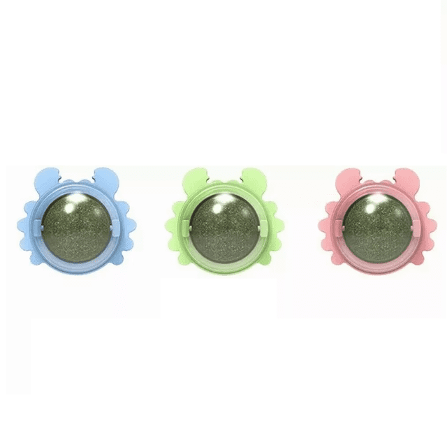 Pelota Giratoria Catnip Para Gatos, 3 Unidades rosa/verde/azul