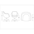 thumbnail image 6 of Manhattan Comfort Caisson Faux Leather Swivel Accent Chair in White (Set of 2), 6 of 6