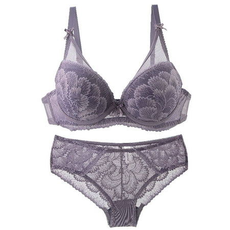 MELDVDIB Lingerie Set Wirefree Bra  Full-Coverage Lace Bra with Wirefree Cups  Plunging Wirefree Bra for Everyday Comfort   Gift  Summer Saveings Clearance