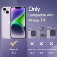 thumbnail image 2 of JETech Crossbody Case for iPhone 14 6.1-Inch with Adjustable Lanyard Strap, Clear Transparent Anti-Yellowing Shockproof Protective Phone Cover with Neck Cord (Purple), 2 of 6