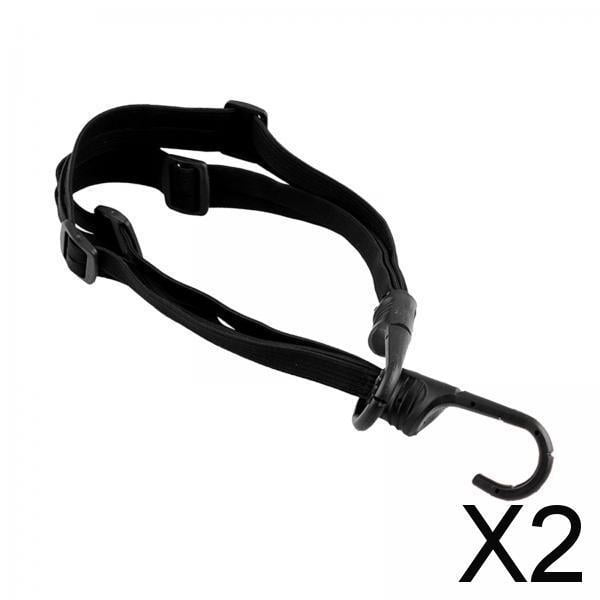 2X Red para casco de motocicleta con ganchos cuerda elástica ajustable para equipaje 2 piezas