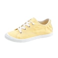 thumbnail image 2 of Women Lightweight Flat Walking Sneakers Classic Canvas Upper Lace Up Low Top Non Slip Daily Shoes, 2 of 3
