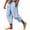 Light Blue, variant on Lovskoo 2024 Mens Cotton Linen Capris Pants Solid Color Casual Cropped Pants Drawstring Elastic Waist Side Zipper Athletic Gym with Pocket Beige 3XL