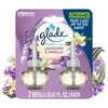 Glade PlugIns Scented Oil 2 Refills, Air Freshener, Lavender & Vanilla, Essential Oil Infused Wall Plug In, 1.34 FL oz, Pack of 2