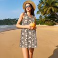 thumbnail image 3 of Defioc Raccoon Pattern Women's Summer Dresses 2025 Beach Casual Sleeveless Tank Loose Sundress Beach Vacation Clothes with Pocket -X-Large, 3 of 7