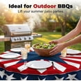 thumbnail image 7 of Patriotic Starburst Round Tablecloth, 2026 New Red White Blue Table Cover for 4th of July Independence Day Memorial Day, Washable Table Cloth Cover for Party Picnic Dinner Decor (70" Round), 7 of 7