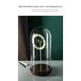 thumbnail image 3 of Table Clock Invisible Aerodynamics Clock Sitting Room Solid Wood Desk Clock Creative Tabletop Clock Pendulum Clock Decorate, 3 of 7