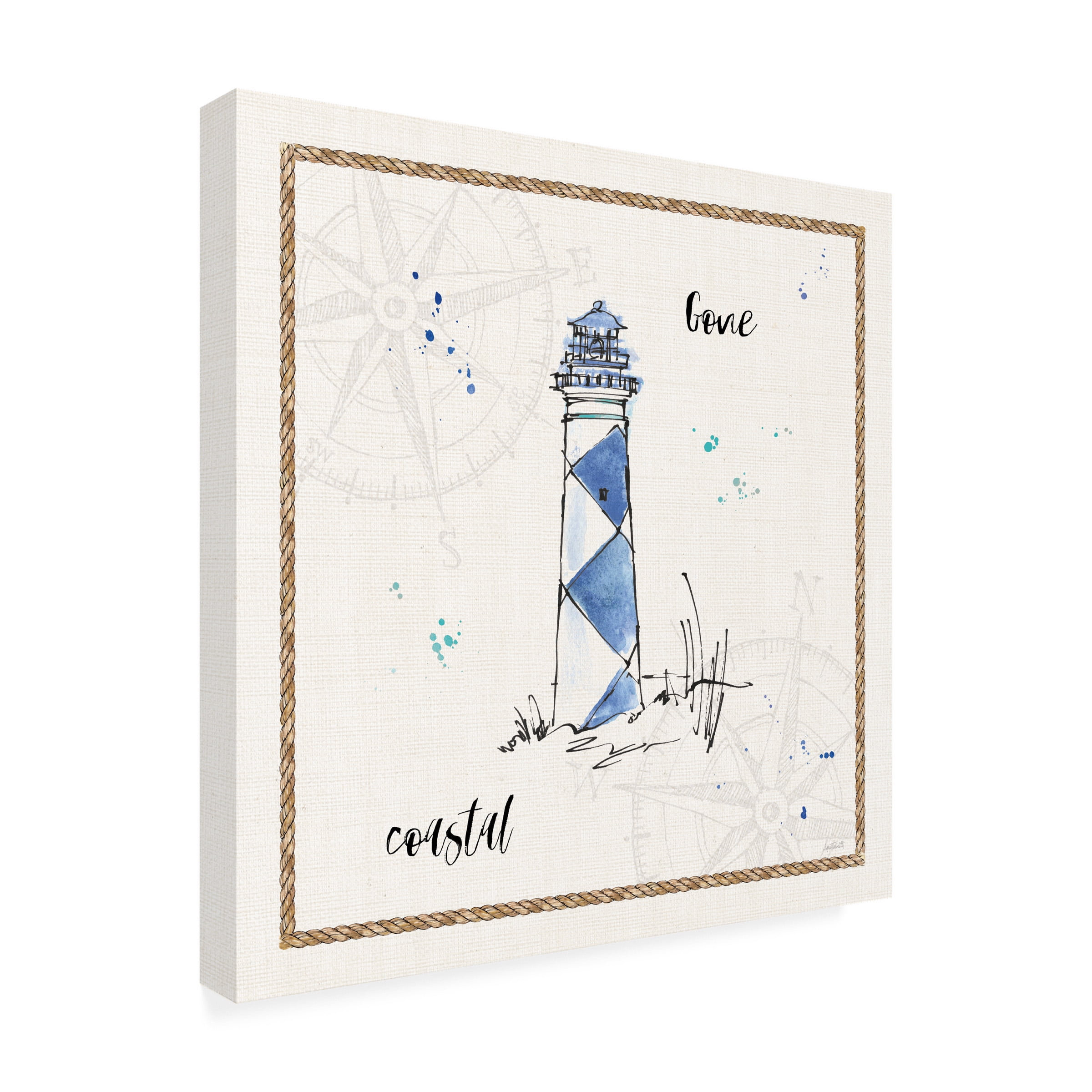 Anne Tavoletti 'Coastal Buoys IV Coastal' Outdoor Canvas