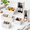 White, variant on Set of 6 Brown Wooden Nesting Storage Boxes With Handles For Organization