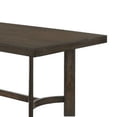 thumbnail image 4 of Benjara Dining Table with Rectangular Top and Curved Base- Brown, 4 of 7