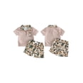 thumbnail image 2 of BemeyourBBs Toddler Baby Boy Duck Hunting Clothes Summer Outfit Camouflage Mallard Quarter Zip Short Sleeve Shirt Pockets Shorts 2 Piece Set, 2 of 9