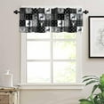 thumbnail image 2 of Misty Forest Valance Curtain, Rustic Farmhouse Pine Tree Landscape Country Woodland Deer Print Blackout Short Window Drape for Kitchen Living Room Bedroom, 54x18inch, 2 of 6