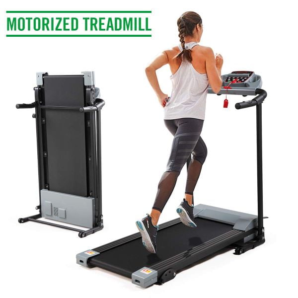 Folding Electric Exercise Treadmill, Adjustable Incline and Bluetooth