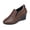 Brown, variant on Women's Orthopedic Loafers, Wedge Slip On Platform Moccasins, Cutout Office Commute Daily Casual Walking Shoes Beige